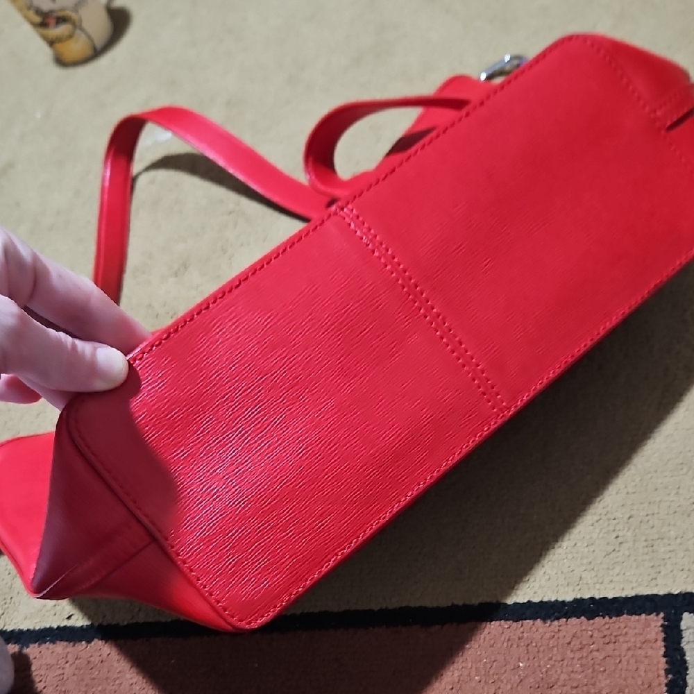 Polo Ralph Lauren Red Leather Women's Bag - Picture 2 of 9